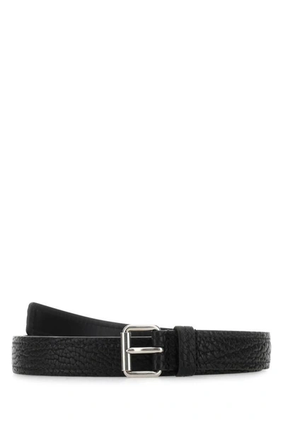 Shop Prada Man Black Leather Belt