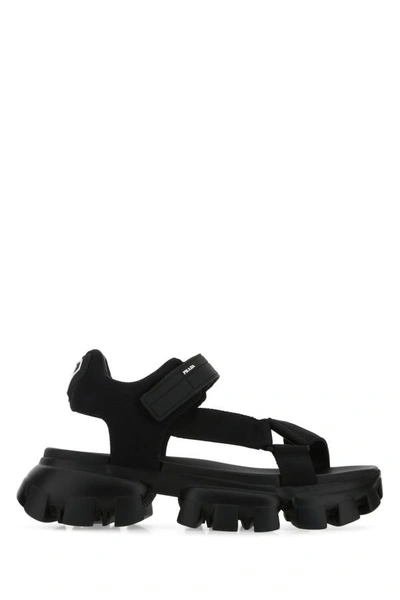 Shop Prada Man Black Nylon Sandals