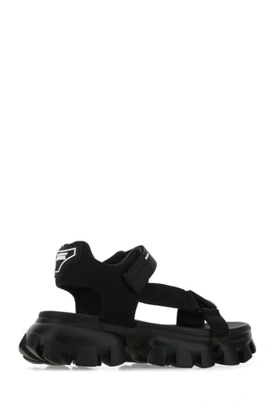 Shop Prada Man Black Nylon Sandals