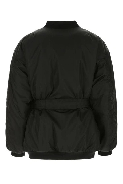 Shop Prada Man Black Re-nylon Padded Jacket