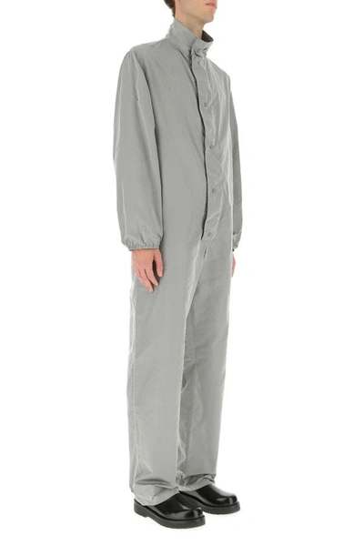 Shop Prada Man Grey Re-nylon Jumpsuit In Gray