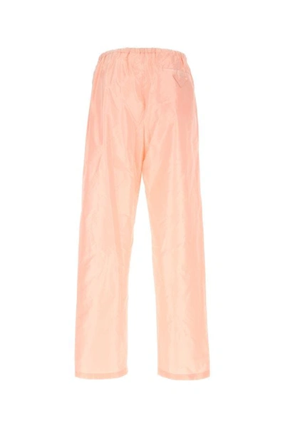 Shop Prada Man Pink Silk Pant