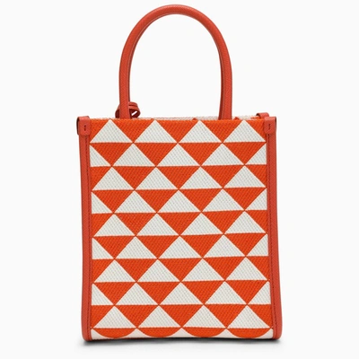 Shop Prada Symbole Mini Orange/white Bag Women