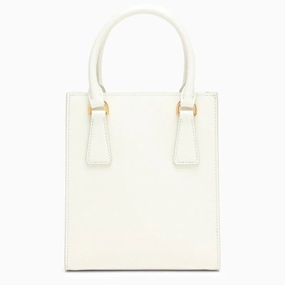 Shop Prada White Saffiano Handbag Women