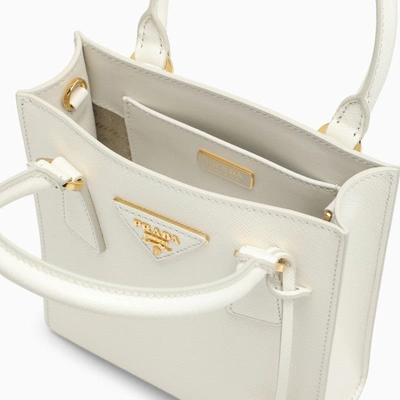 Shop Prada White Saffiano Handbag Women