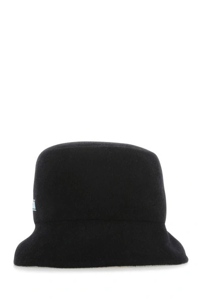 Shop Prada Woman Black Cashmere Hat