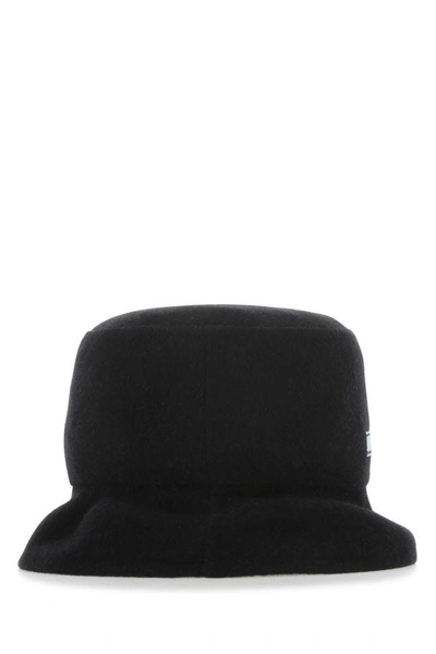 Shop Prada Woman Black Cashmere Hat