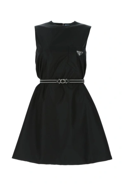 Shop Prada Woman Black Nylon Dress