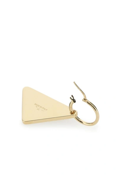 Shop Prada Woman Gold 925 Silver Symbole Single Right Earring