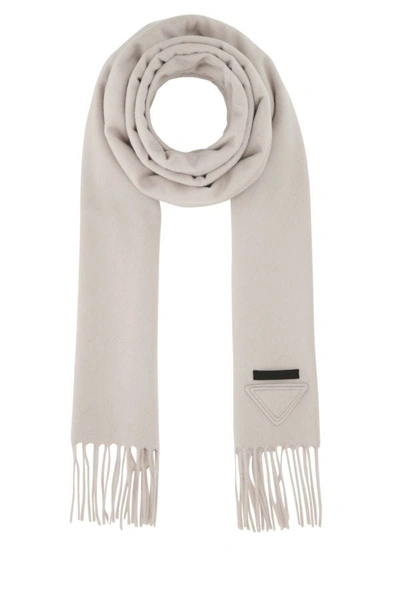 Shop Prada Woman Light Ink Cashmere Scarf In Pink