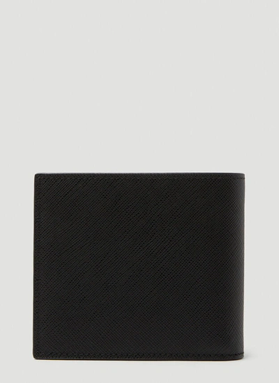 Shop Prada Women Bi-fold Logo Wallet In Black