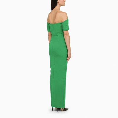 Shop Roland Mouret Green Wool Dress Women
