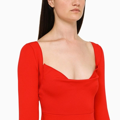 Shop Roland Mouret Red Long Dress With Slit Women