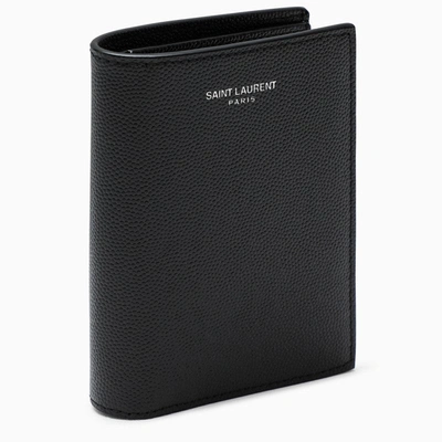Shop Saint Laurent Black Vertical Bi-fold Wallet Men