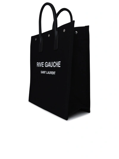 Shop Saint Laurent Black Canvas Bag Man
