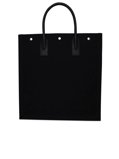 Shop Saint Laurent Man  Black Canvas Bag