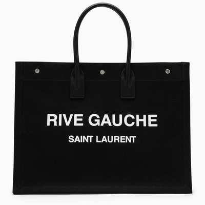 Shop Saint Laurent Rive Gauche Black Tote Bag Women