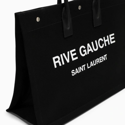 Shop Saint Laurent Rive Gauche Black Tote Bag Women