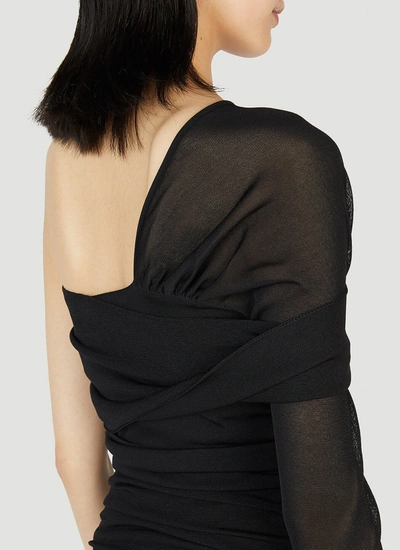 Shop Saint Laurent Women Asymmetric Dress In Black