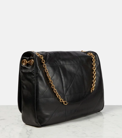 Shop Saint Laurent Women Jamie 4.3 Leather Shoulder Bag In Black