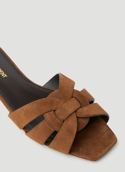 Shop Saint Laurent Women Nu Pieds Sandals In Brown