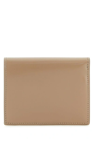 Shop Ferragamo Salvatore  Woman Beige Leather Wallet In Brown