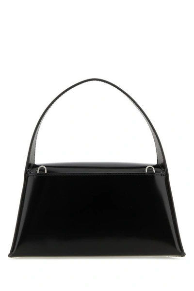 Shop Ferragamo Salvatore  Woman Black Leather Mini Prisma Handbag