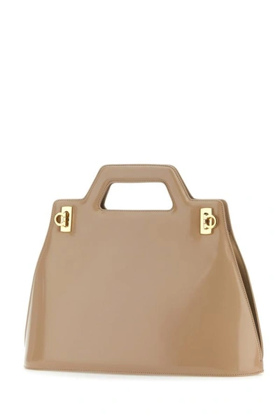 Ferragamo Salvatore  Women Skin Pink Leather Wanda M Handbag In Pink