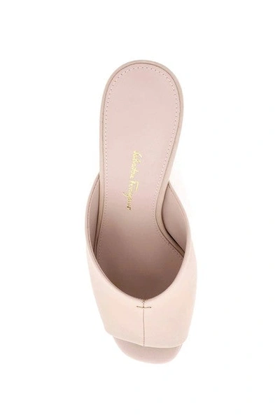 Ferragamo Open Toe Sandals In Cream