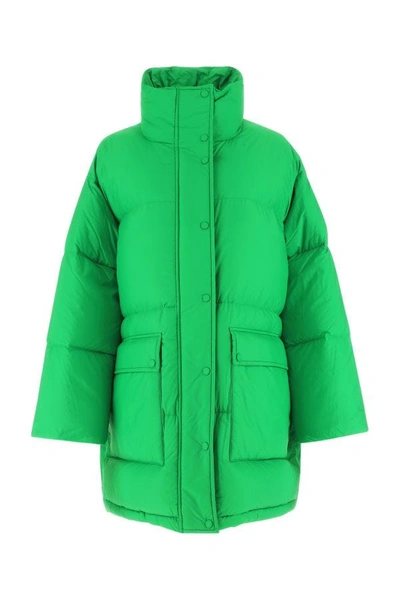 Shop Stand Studio Woman Grass Green Polyester Oversize Edna Down Jacket In Black