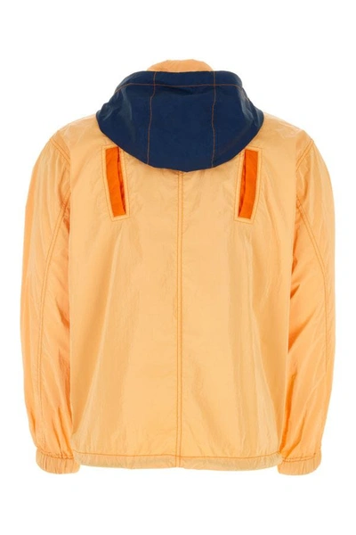 Shop Stone Island Man Light Orange Nylon Ripstop Jacket