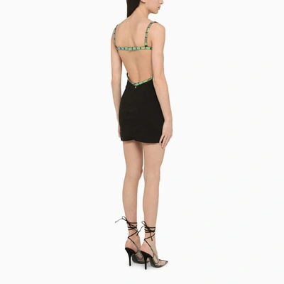 Shop Attico The  Iridescent Green Rue Mini Dress Women