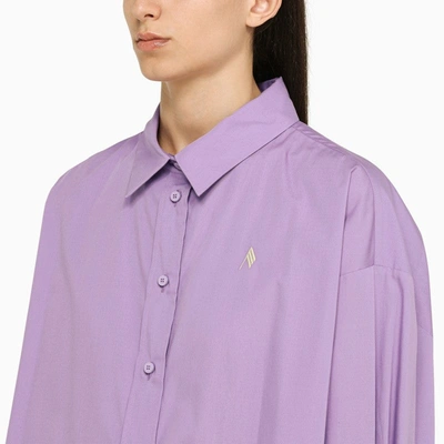 Shop Attico The  Lavender Poplin Diana Shirt Women In Purple