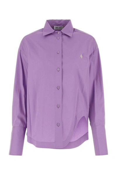 Shop Attico The  Woman Lilac Poplin Eliza Shirt In Purple