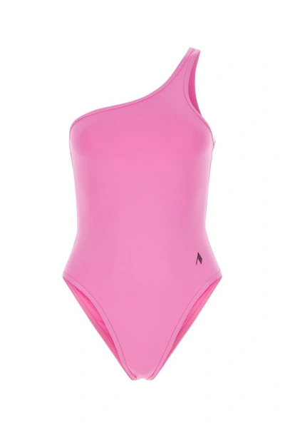 Shop Attico The  Woman Pink Stretch Nylon Swimsuit