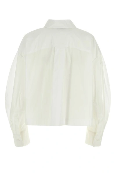 Shop Attico The  Woman White Poplin Oversize Jill Shirt