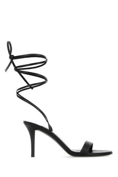 Shop The Row Woman Black Leather Maud Sandals