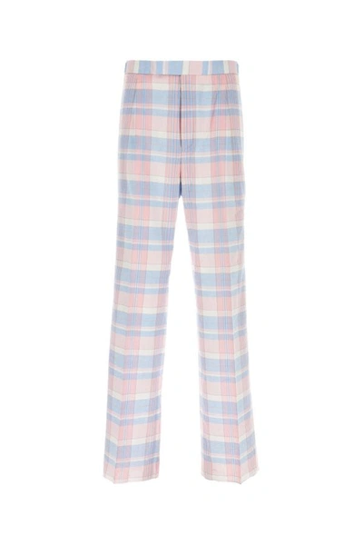 Shop Thom Browne Man Embroidered Cotton Pant In Multicolor