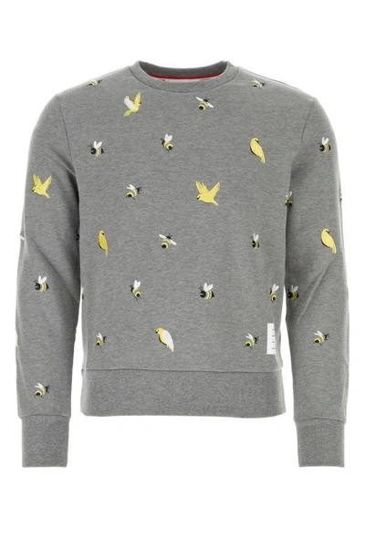 Shop Thom Browne Man Grey Cotton Sweatshirt In Gray