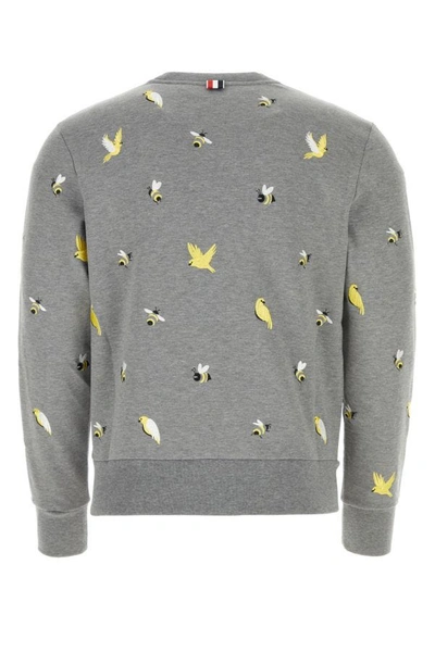 Shop Thom Browne Man Grey Cotton Sweatshirt In Gray