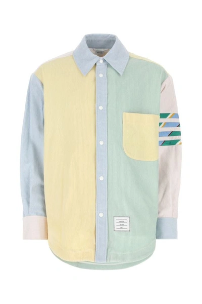Shop Thom Browne Man Multicolor Corduroy Shirt