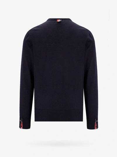 Shop Thom Browne Man Sweater Man Blue Knitwear