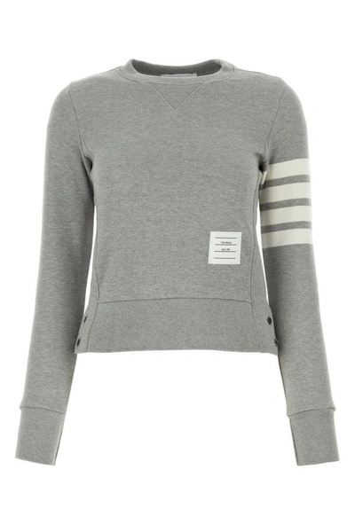 Shop Thom Browne Woman Pullover Sweatshirt W/ Enginee In Gray