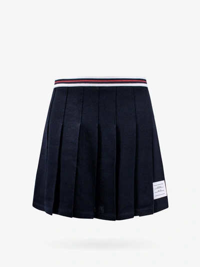 Shop Thom Browne Woman Skirt Woman Blue Skirts