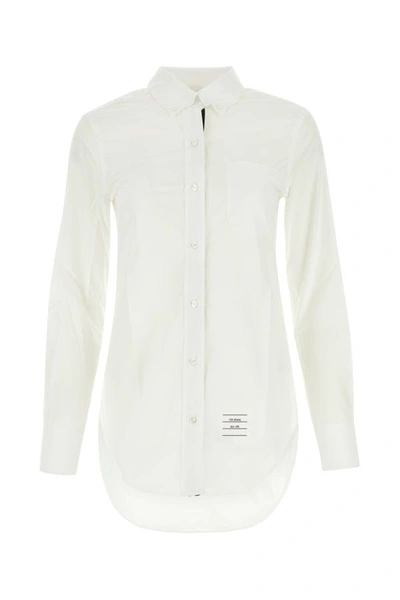 Shop Thom Browne Woman White Cotton Shirt