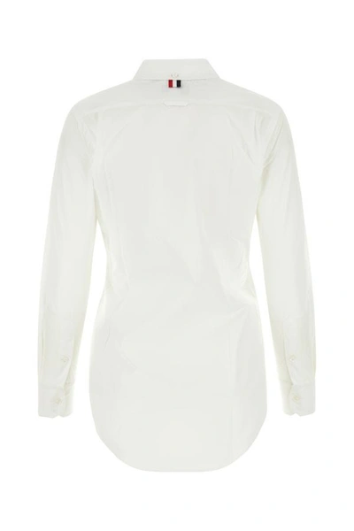 Shop Thom Browne Woman White Cotton Shirt