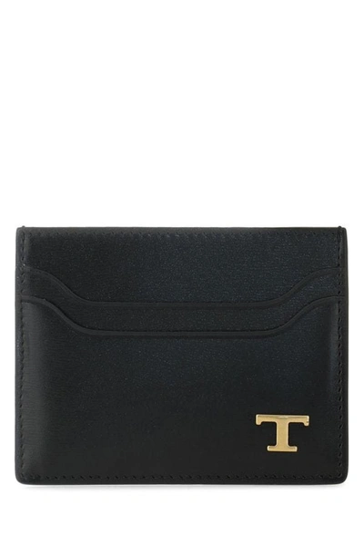 Shop Tod's Man Black Leather Card Holder