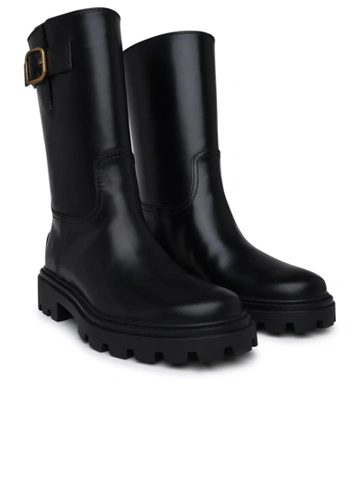 Shop Tod's Woman  Black Leather Boots
