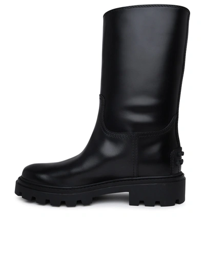 Shop Tod's Woman  Black Leather Boots