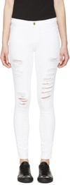 FRAME White Le Color Ripped Jeans